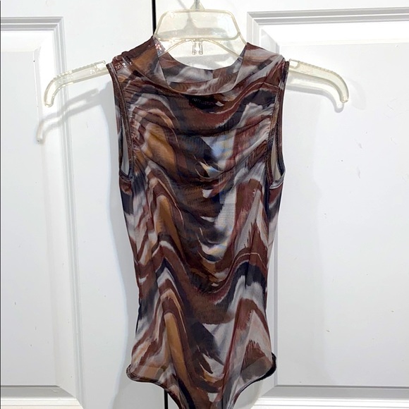 BRAND NEW brown mesh bodysuit - Picture 1 of 4
